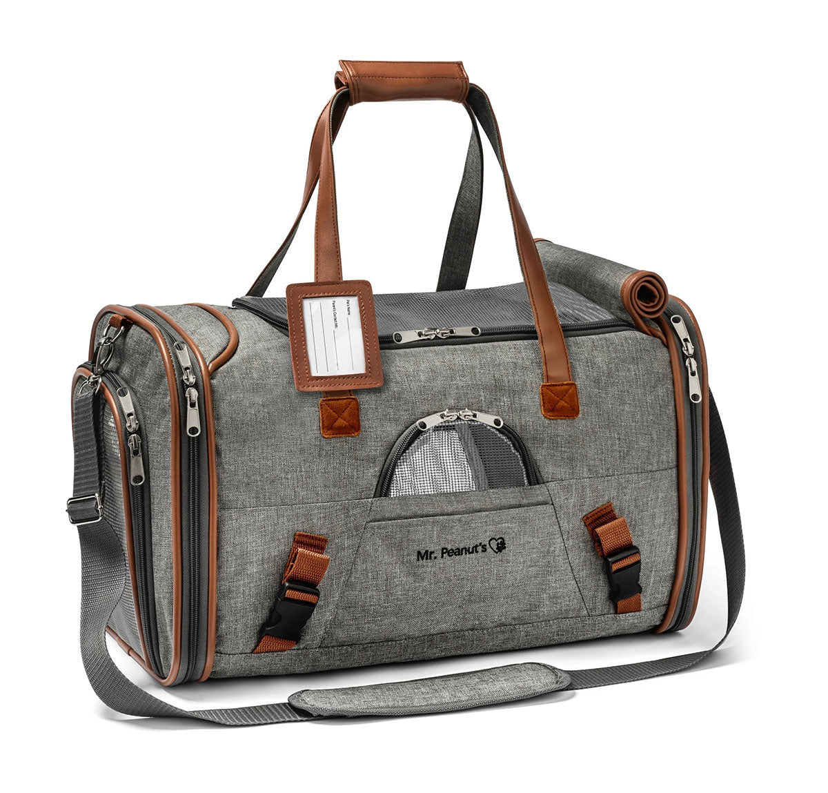 Soft-Sided Airline Pet Carrier for Cats and Small Dogs with Mesh Ventilation and Expandable Port product image 1