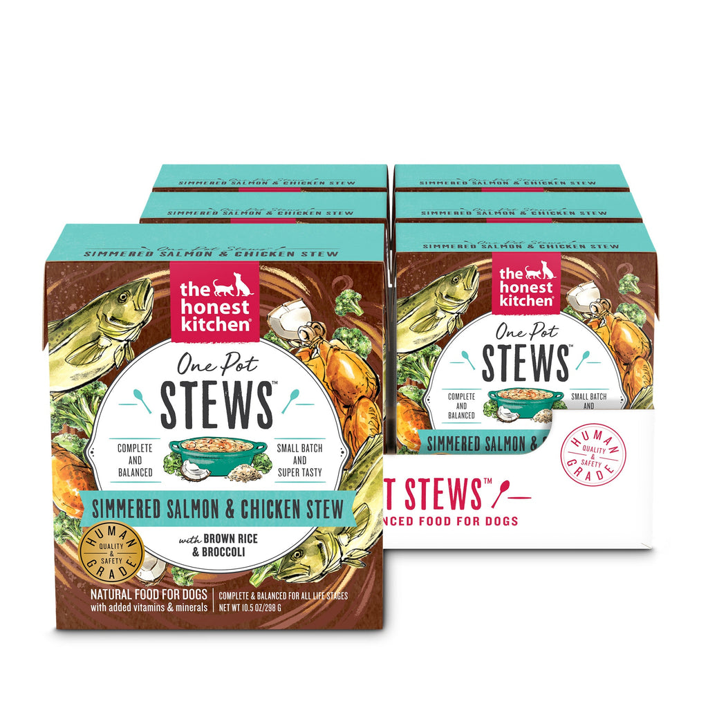 Salmon Chicken Dog Stew in Six 10.5 oz Cartons, Kettle-Cooked Meal or Topper for Everyday Feeding source image 1