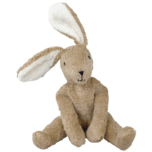 Organic Bunny Stuffed Animal in Beige Cotton Plush, Handmade in Germany in Small and Large Sizes source image 1