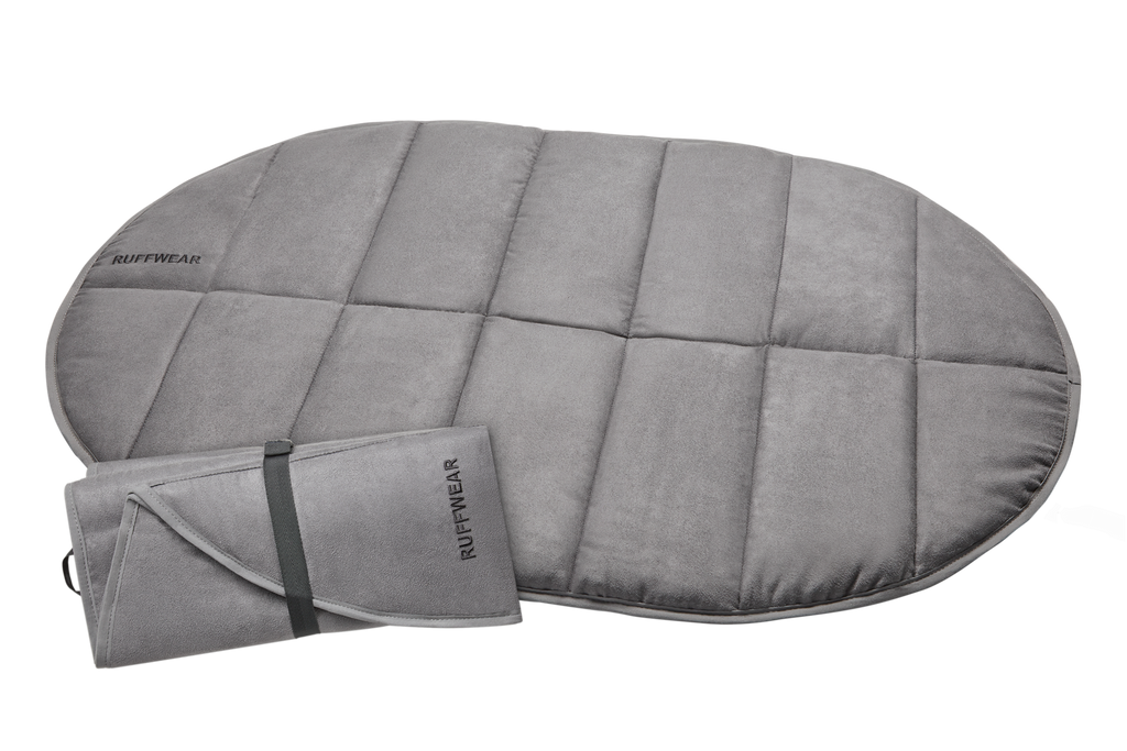 Folding Camping Dog Pad in Cloudburst Gray, Insulated Portable Bed for Backpacking and Car Trips source image 1
