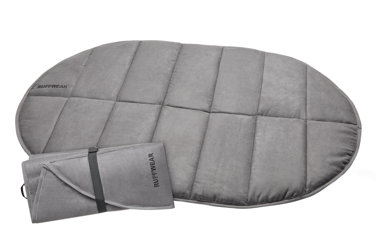 Folding Camping Dog Pad in Cloudburst Gray, Insulated Portable Bed for Backpacking and Car Trips source image 1