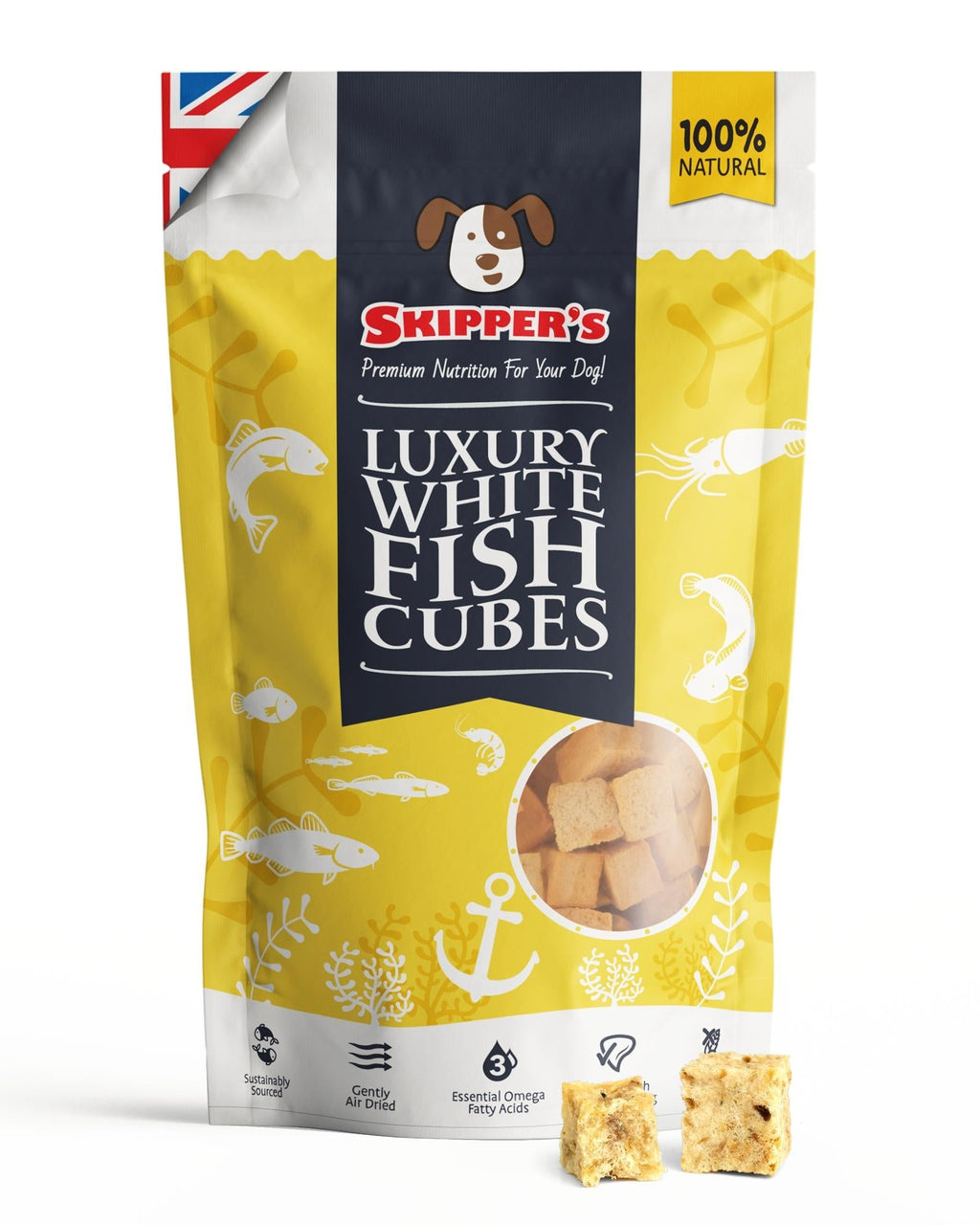 White Fish Cube Dog Treats product image 1