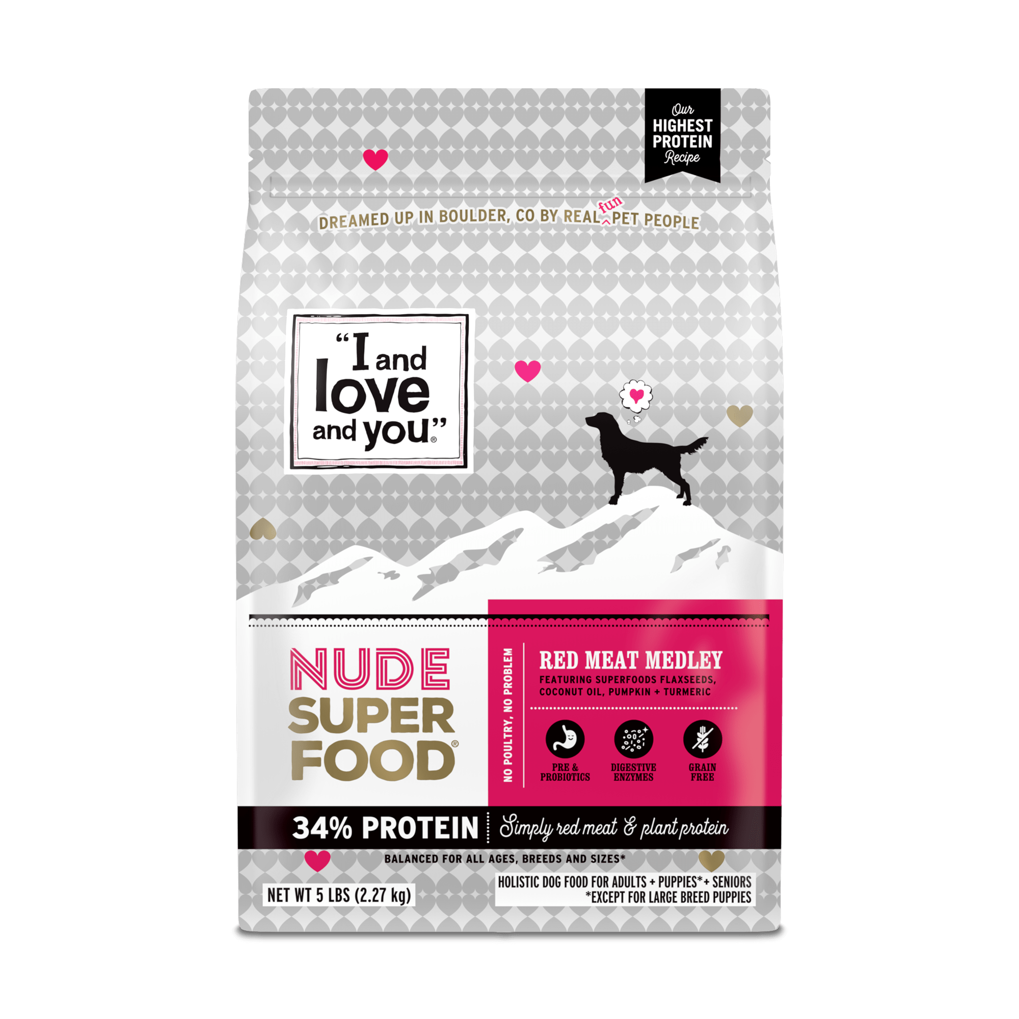 Grain-Free Beef and Bison Dry Dog Food 5 LB BAG