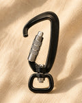 Locking Dog Leash Carabiner Black