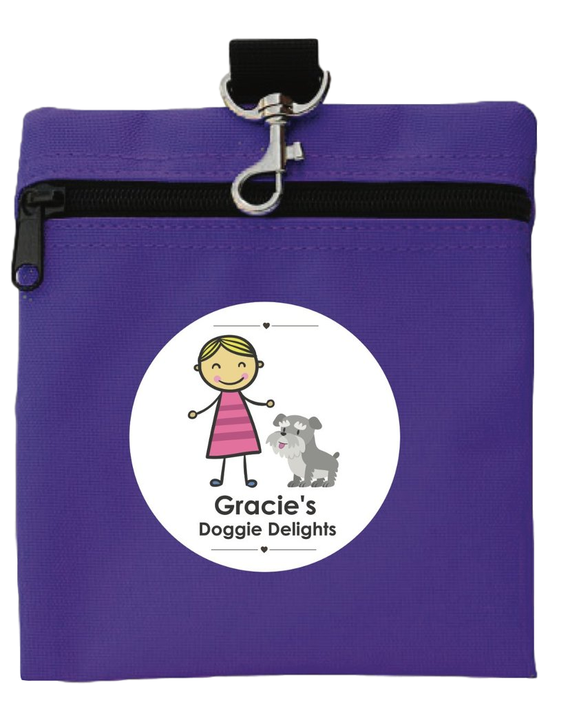 Clip-On Dog Treat Tote Purple