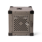 Mini Stationary Aluminum Dog Crate 24" / Gray