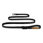 Adjustable Sueded Dog Leash Black