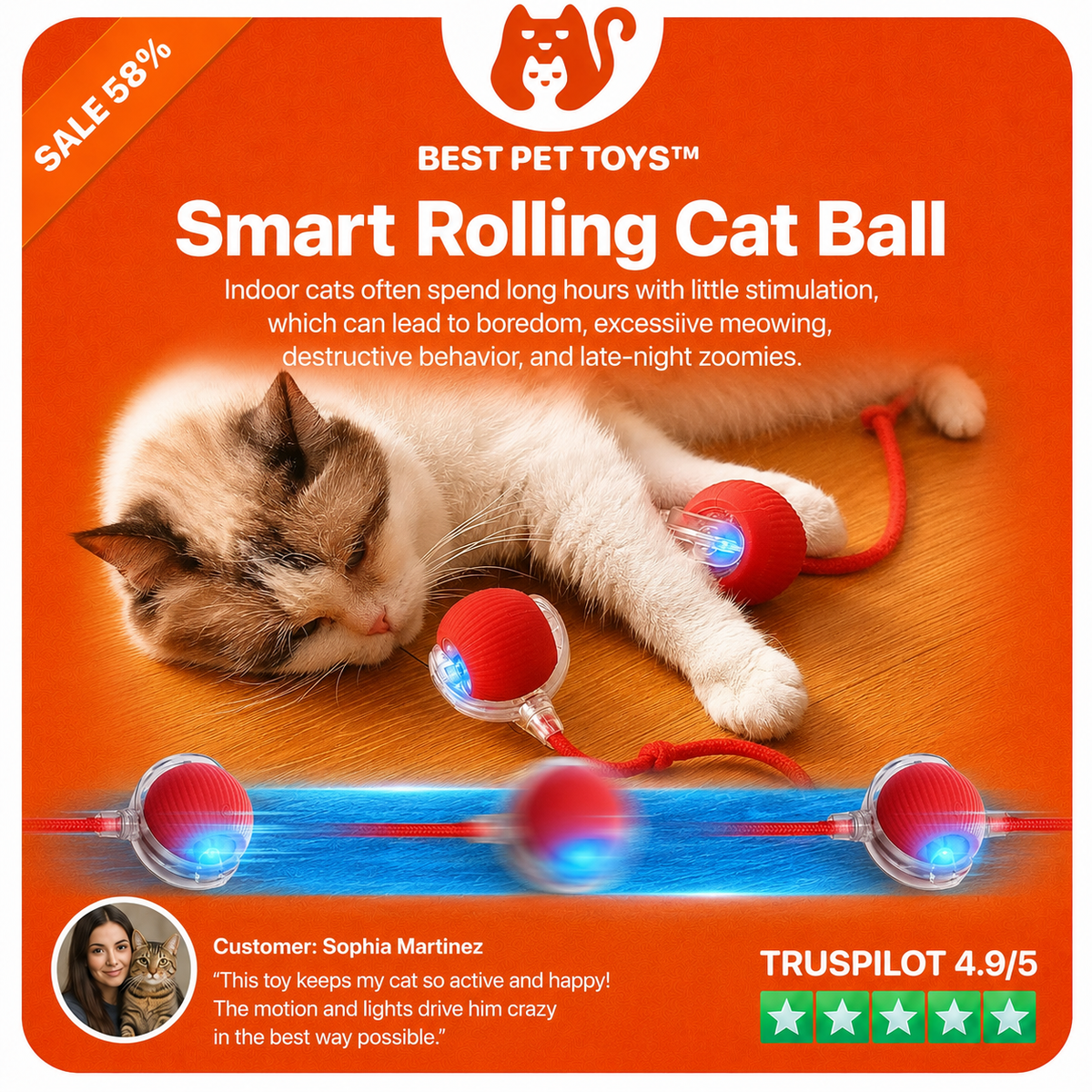 Smart Rolling Cat Ball product image 1