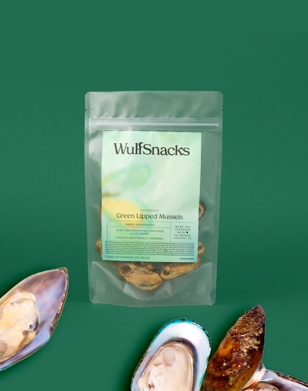 Green-Lipped Mussel Pet Treats Medium 3oz bag