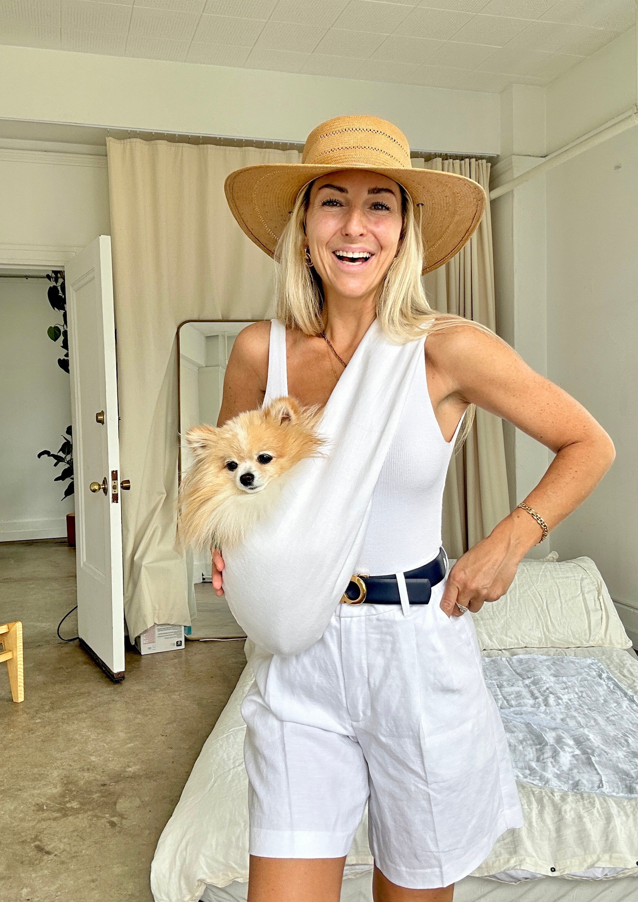 Linen Dog Sling Carrier product image 1