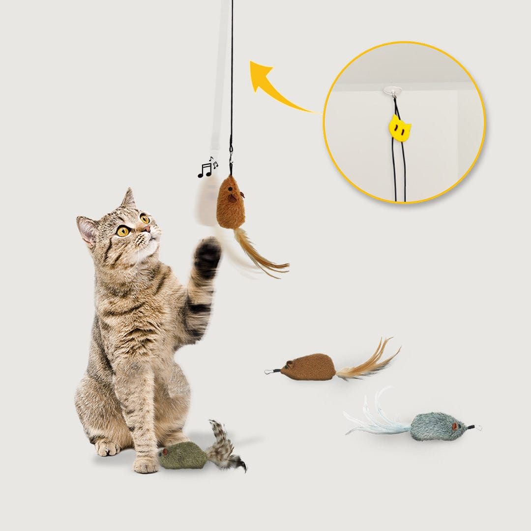 Interactive Squeaking Mouse Cat Toy Set product image 1
