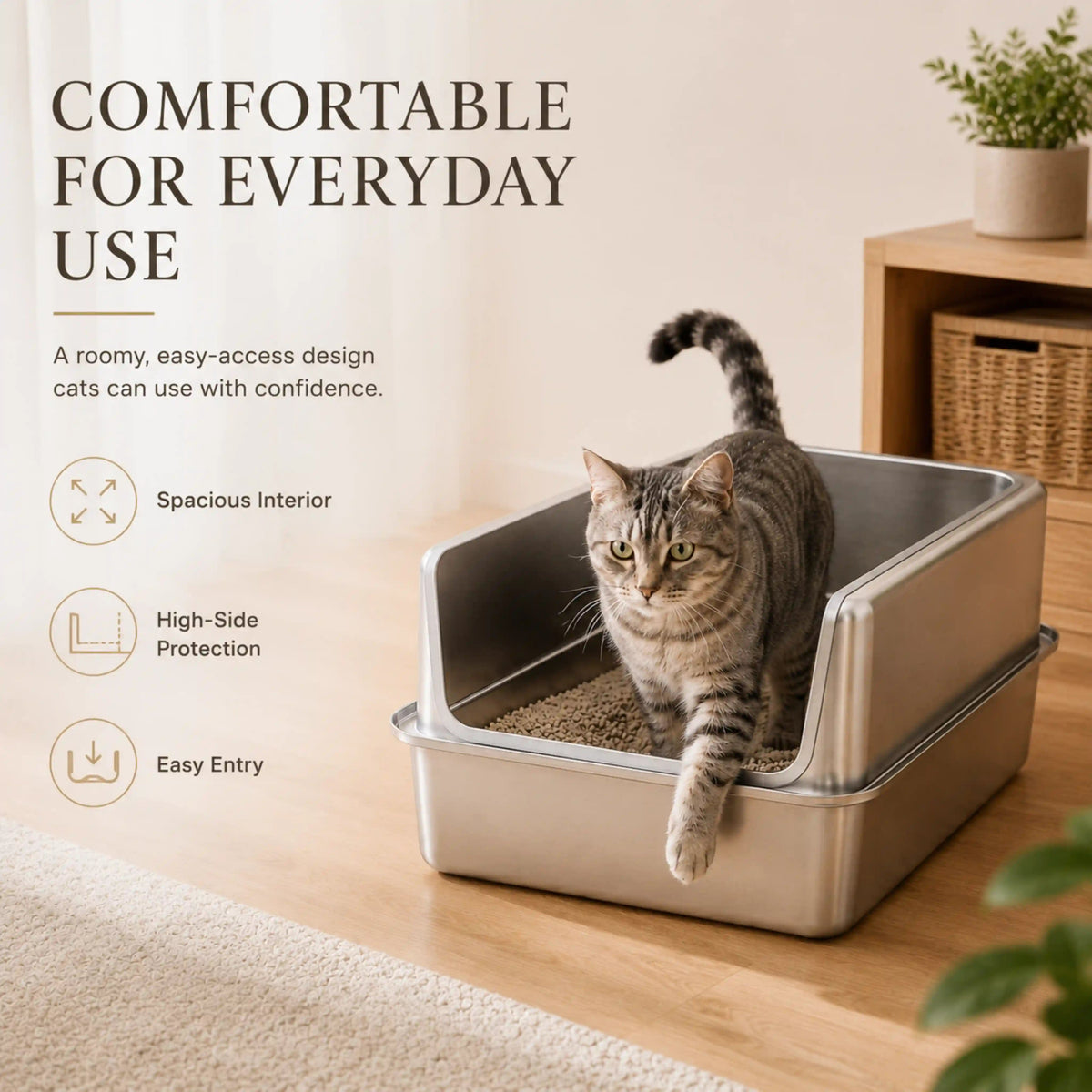 Stainless Steel Cat Litter Box product image 1
