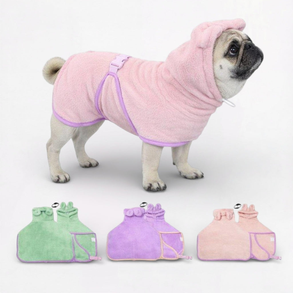 Pug Hooded Bathrobe product image 1