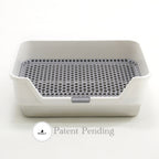 Stainless Steel Rabbit Litter Box Grey