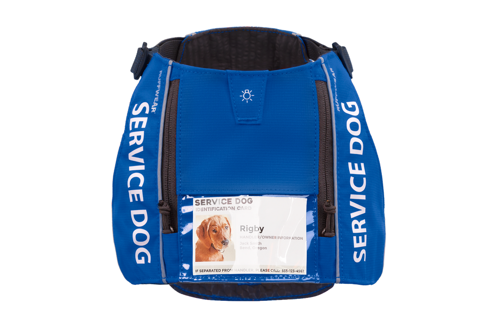 Service Dog Identification Vest, Clear ID Window and Reflective Trim Across Six Size-Color Combinations source image 2