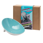 Tilted Ceramic Cat Bowl with Wide Oval Shape for Whisker-Friendly Wet and Dry Food Mealtimes source image 2