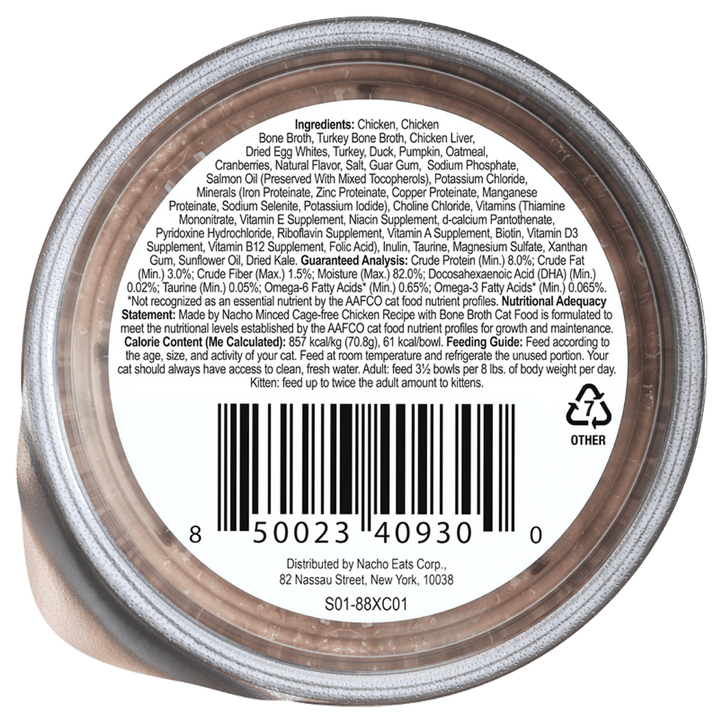 Minced Chicken Wet Cat Food in Bone Broth Gravy for Hydration and Complete Balanced Daily Nutrition product image 2
