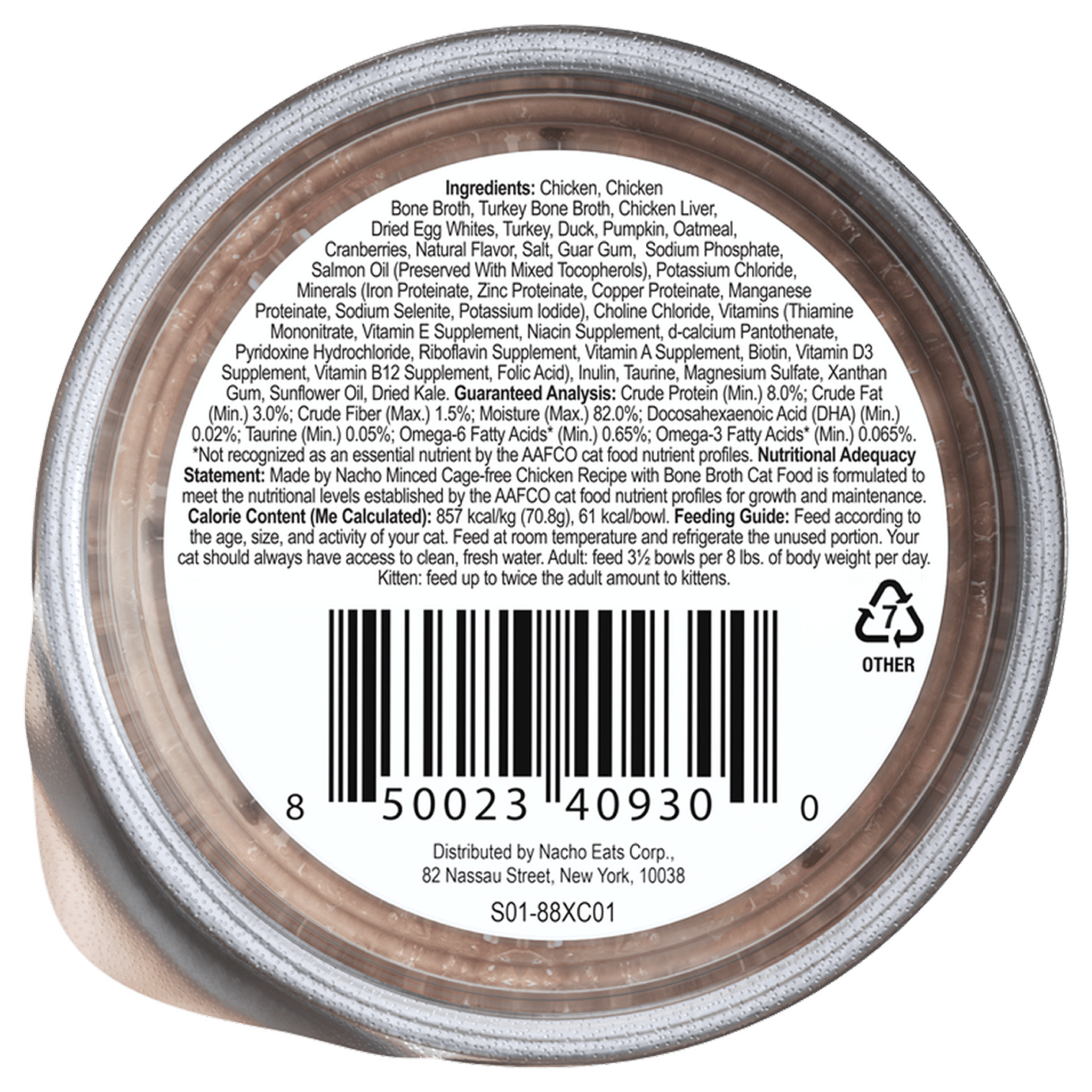 Minced Chicken Wet Cat Food in Bone Broth Gravy for Hydration and Complete Balanced Daily Nutrition product image 2