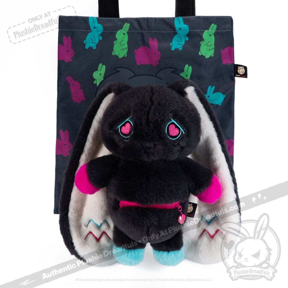Pregnant Rabbit Plush Toy Set Featuring a 16.5-Inch Mama Bunny, Three Mini Kits and a Carry Tote source image 2