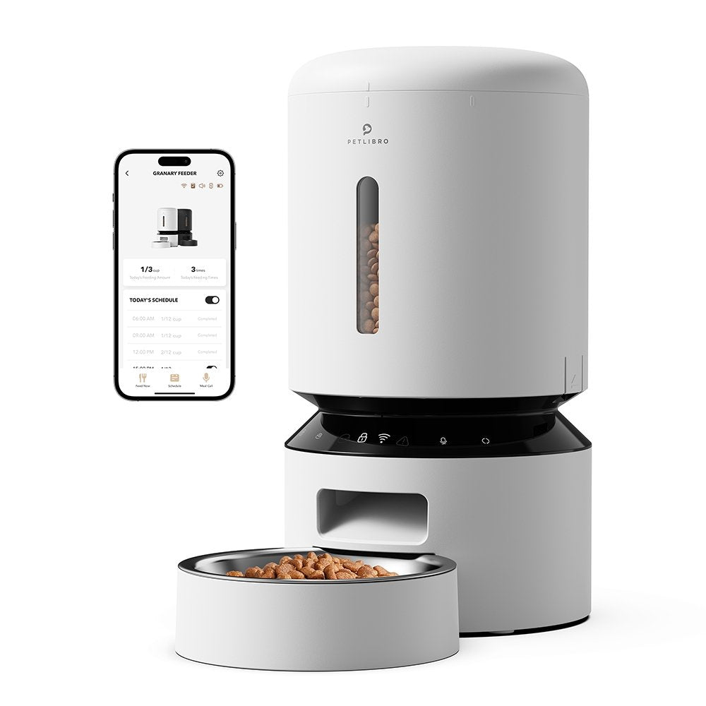 WiFi Automatic Pet Feeder, 5 Liter Timed Food Dispenser with App Scheduling and Single or Dual Bowls source image 2