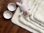 Sheep Wool Pet Mat, One-Inch Natural Wool Pile with Rubber or Cotton Canvas Backing in Six Sizes source image 2