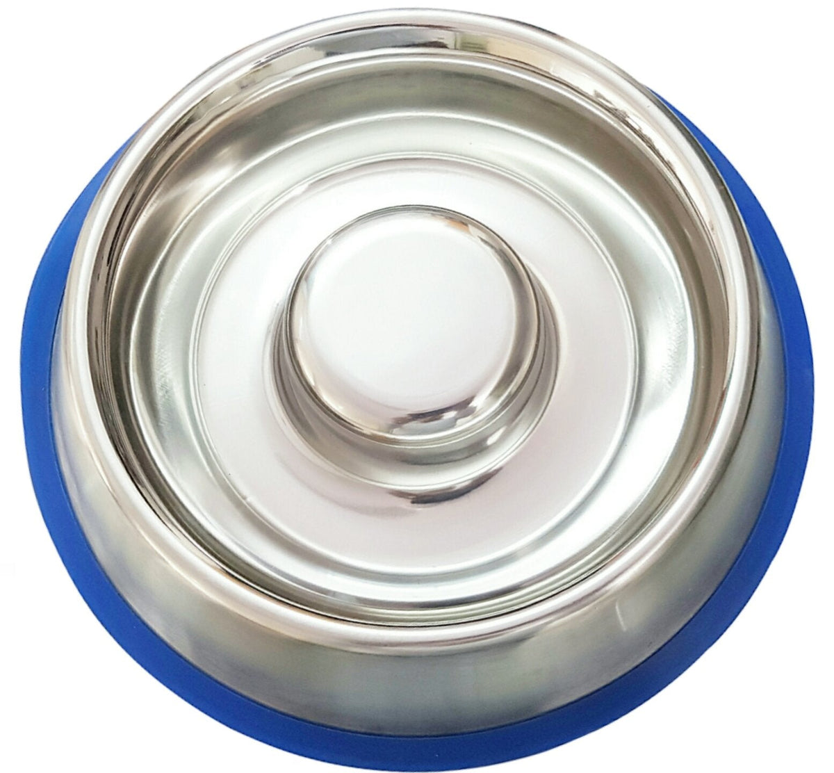Stainless Steel Slow Feeder Dog Bowl with Non-Slip Silicone Base, Three Capacities for Wet or Dry Food source image 2