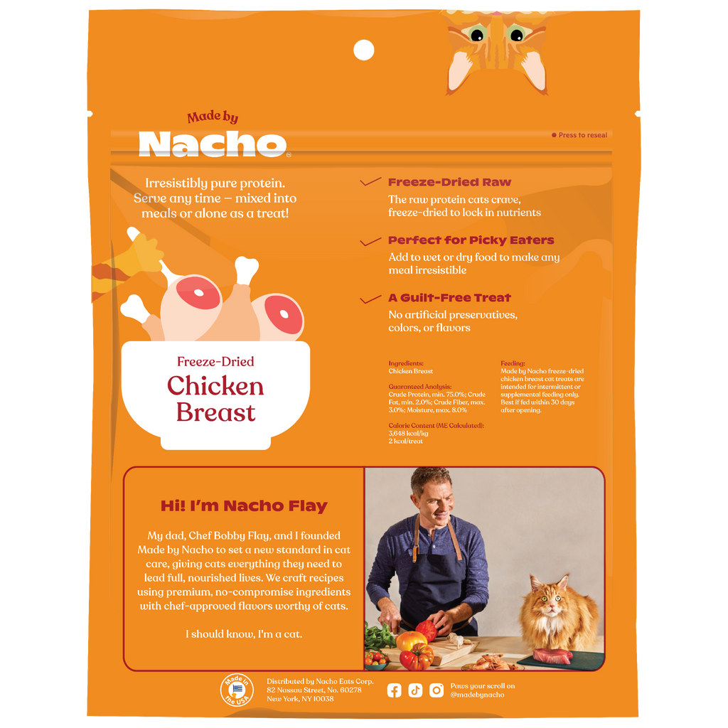 Freeze-Dried Chicken Cat Treats and Meal Topper, Pure Protein Breast Bites for Wet or Dry Food source image 2