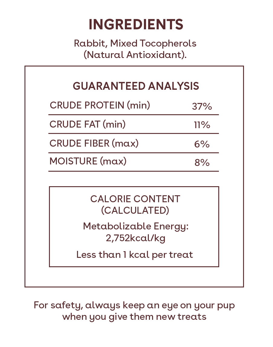 Freeze-Dried Rabbit Dog Training Treats, Low-Calorie Crunchy Rewards in Four Package Sizes source image 2