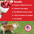 Dog Vitamin C Supplement in Powder or Capsule Form, Cranberry Blend for Daily Mealtime Feeding source image 2