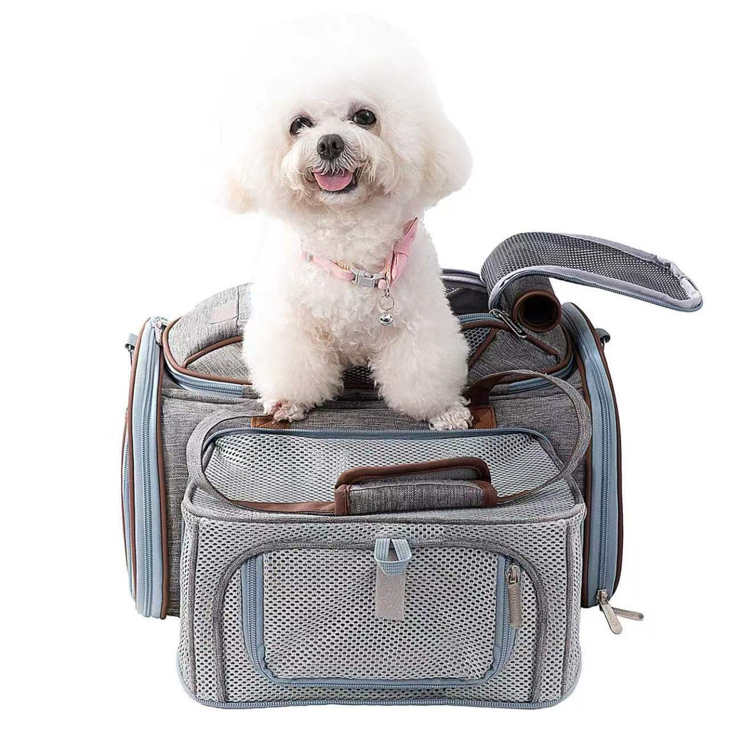 Expandable Soft-Sided Airline Pet Carrier, Two-Inch Taller Cabin for Ventilated and Secure Travel source image 2