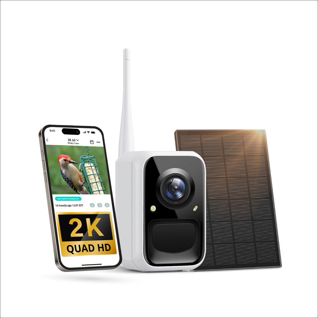 Smart 2K Birdwatching Camera, Wide-Angle Feeder Companion with Bendable Mount for App-Connected Viewing source image 2