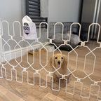 Adjustable Dog Safety Gate for Doorways and Stairs, Fold-Away Steel Design in Three Heights and Width Ranges source image 2