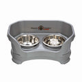 Elevated Slow Feeder Station for Dogs, Stainless Steel Bowl Set and Spill-Catching Basin in Three Sizes source image 2