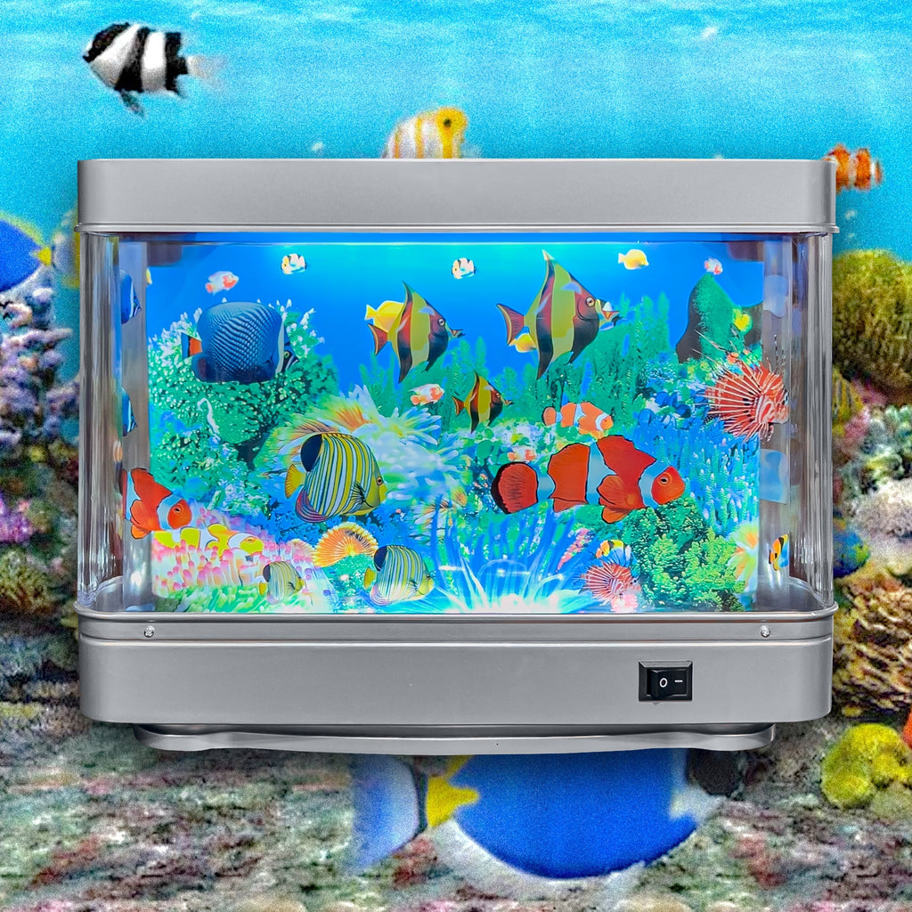 Rotating Tropical Fish Table Lamp for Soft Ambient Light, Quiet Motion in a 10-Inch Y2K-Inspired Design source image 2