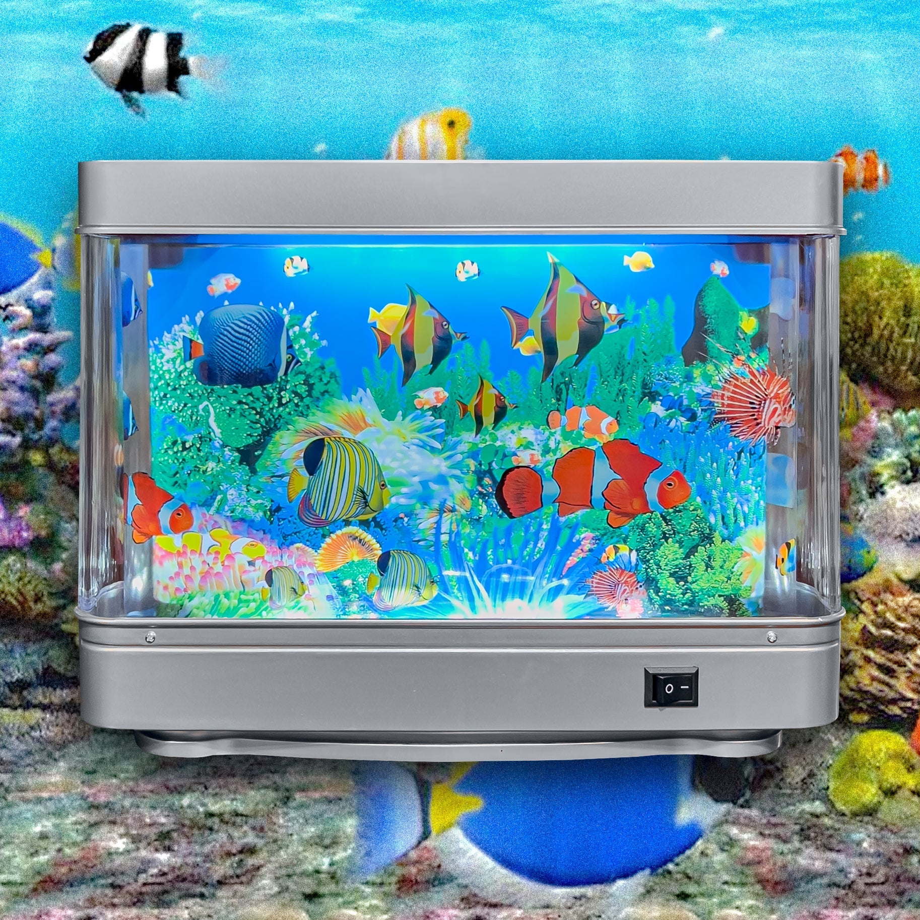 Rotating Tropical Fish Table Lamp for Soft Ambient Light, Quiet Motion in a 10-Inch Y2K-Inspired Design source image 2