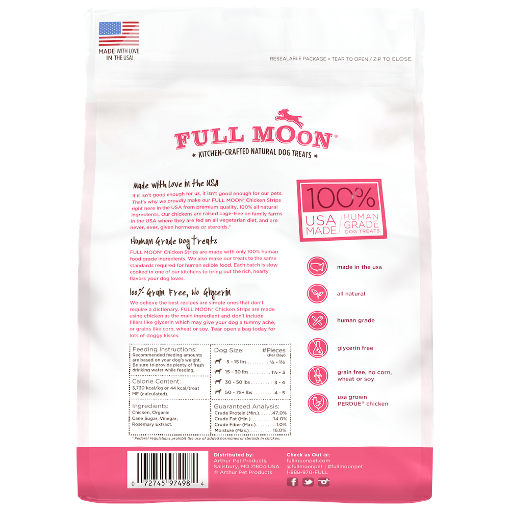 Natural Chicken Strip Dog Treats Made with USDA-Certified White Meat in 12 or 24 oz Bags for Everyday Rewards product image 2
