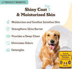 Sensitive Skin Dog Shampoo, Oatmeal and Aloe Vera Formula in a Gentle 12 oz Wash for Puppies and Adult Dogs source image 2