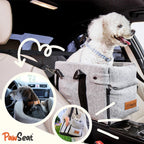 Pet Car Booster Seat and Carrier for Small Pets, Convertible Travel Basket with Safety Tether and Pillow source image 2