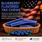 Flavored Himalayan Yak Dog Chews in Blueberry, Coconut and Strawberry, Small or Large Sizes source image 2