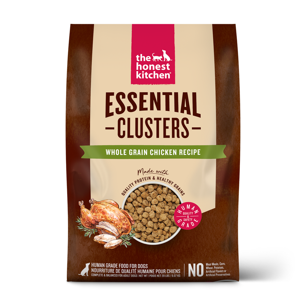 Whole Grain Chicken Dry Dog Food Clusters, Minimally Processed Human-Grade Recipe in 5 lb and 20 lb Bags source image 2