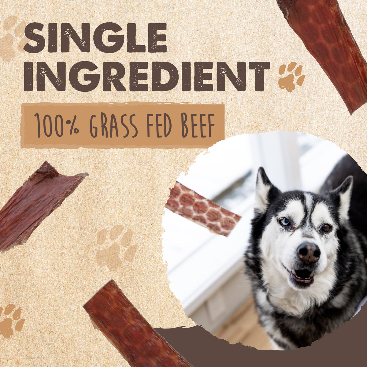 Beef Gullet Jerky Dog Treats, Slow-Dried Single-Ingredient 14 oz Chews for Everyday Rewards source image 2