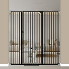 Extra Tall Walk-Through Pet Gate, 57-Inch Pressure-Mounted Steel Barrier in Six Width Ranges source image 2