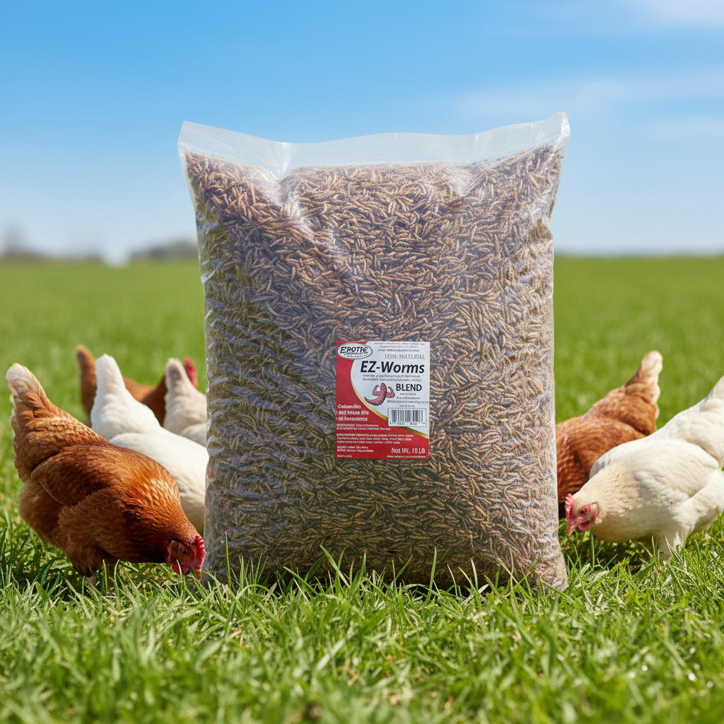 Dried Insect Poultry Feed, Mealworm and BSFL Foraging Supplement in Four Bulk Sizes for Chickens and Ducks source image 2