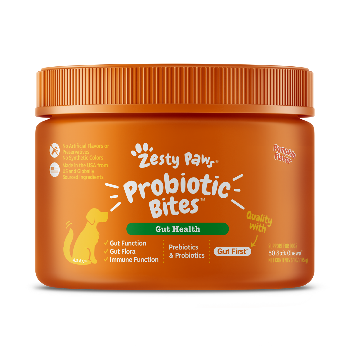 Probiotic Soft Chews for Dogs, 3 Billion CFU Gut First Blend in 50- to 270-Count Sizes for Daily Digestive Support source image 2