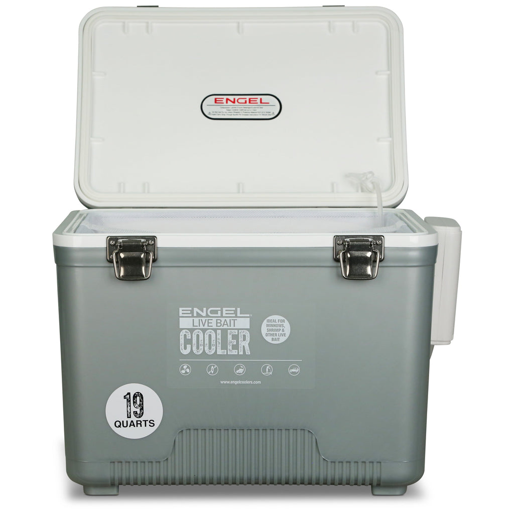 19 Quart Live Bait Cooler, USB-C Rechargeable Aerator and Stainless Hardware for Fishing Trips source image 2