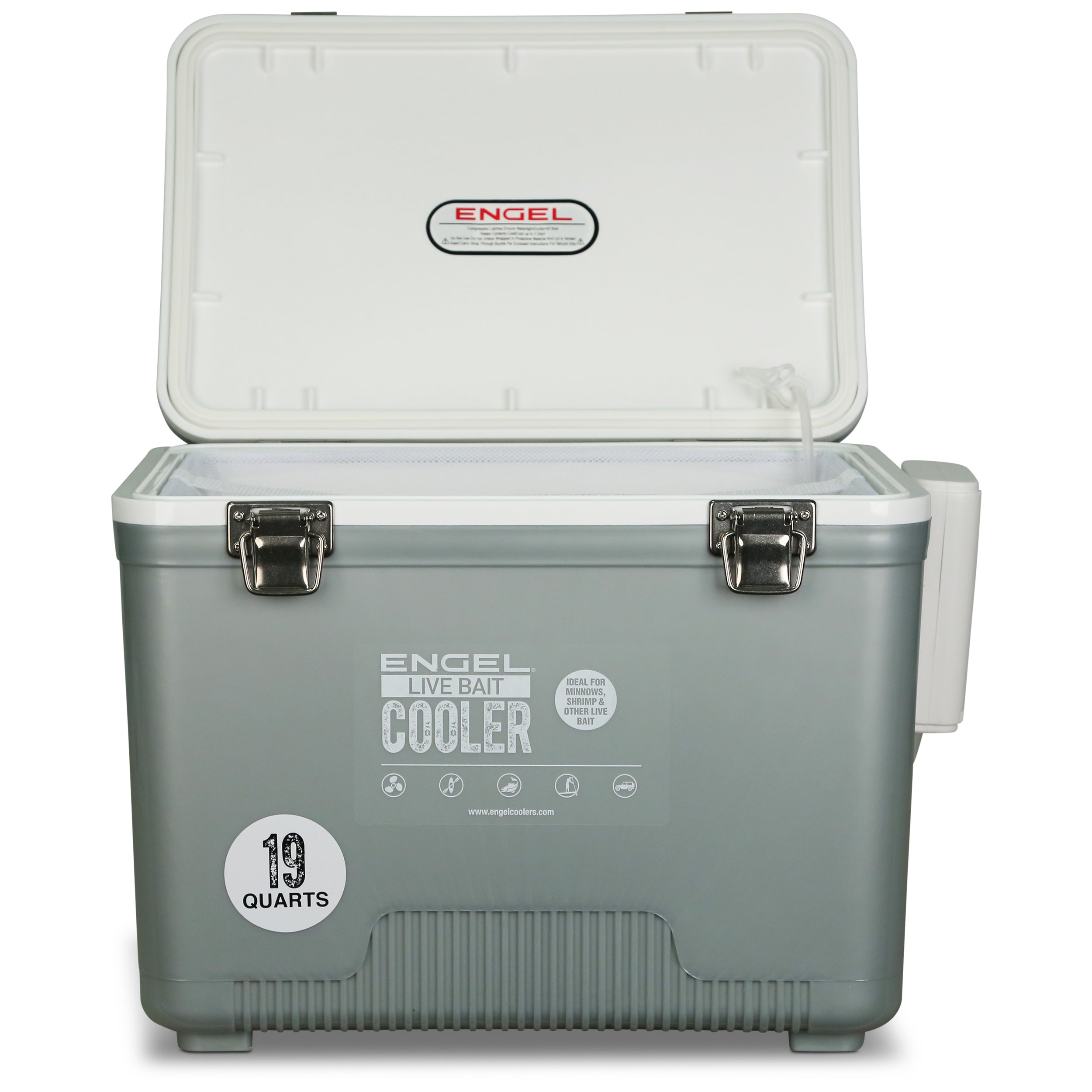 19 Quart Live Bait Cooler, USB-C Rechargeable Aerator and Stainless Hardware for Fishing Trips source image 2