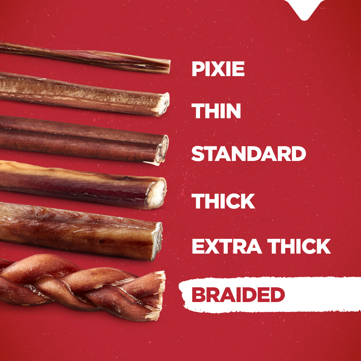 12-Inch Braided Bully Sticks for Heavy Chewers, All-Natural Beef Dog Treats in 5- or 10-Count Packs source image 2