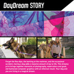Printed Martingale Dog Collar, Dreamy Watercolor Pattern for Controlled Training Walks in Four Adjustable Sizes source image 2