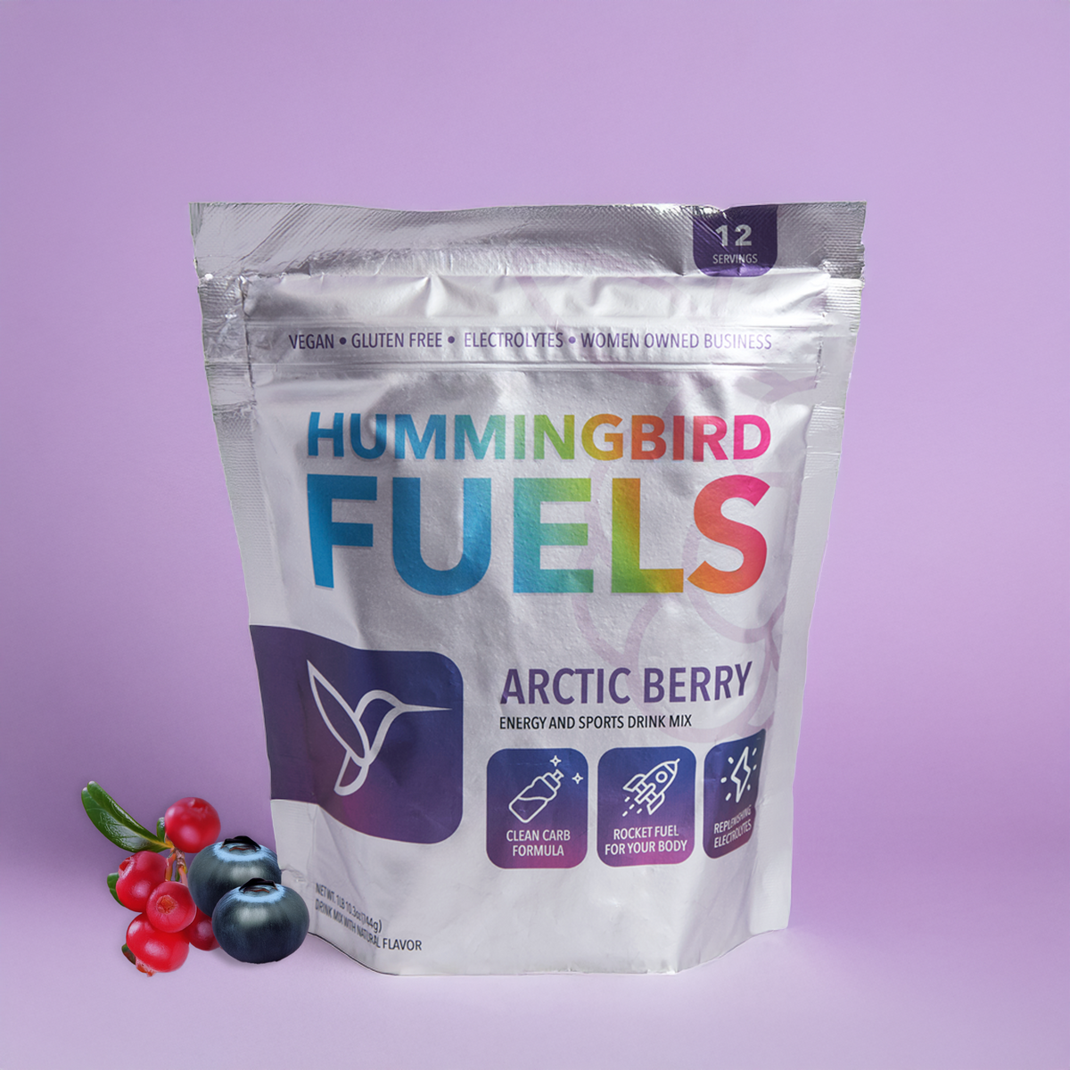 Arctic Berry High-Carbohydrate Electrolyte Drink Mix, Five-Ingredient Formula in Two Serving Formats source image 2