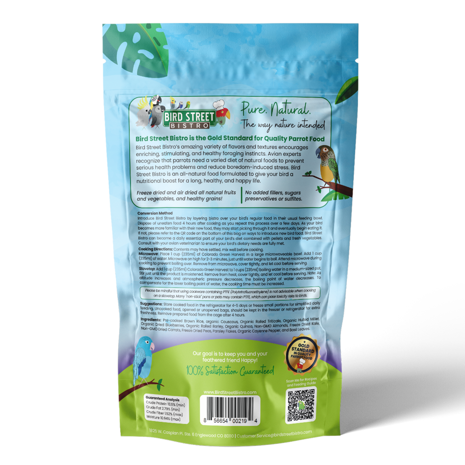 Cookable Parrot Food Blend, Three-Minute Whole-Grain Recipe Featuring Fruit and Vegetables for Daily Feeding source image 2